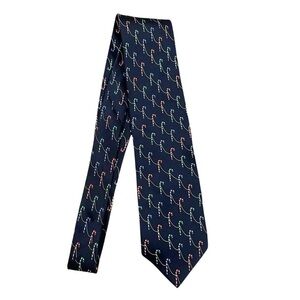 Holiday candy cane musical tie